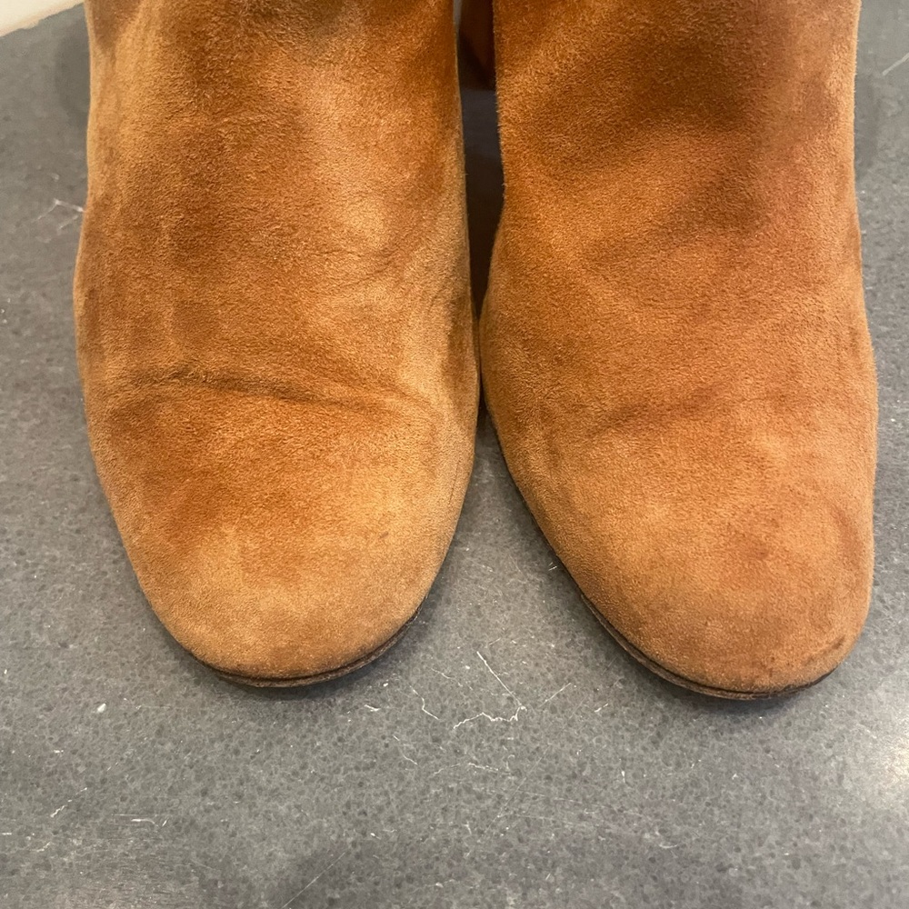 Aquazarra Brown Suede Ankle Booties Size 38.5 - Picture 4 of 13